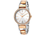 Ferre Milano Women's Classic White Dial Two-tone Stainless Steel Watch