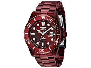 Invicta Men's 43mm Red Dial Quartz Watch