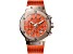 Christian Van Sant Men's Monarchy Orange Dial, Rose Bezel, Orange Rubber Strap Watch