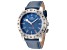 Glycine Men's Airman Worldtimer GMT 40mm Quartz Blue Leather Strap Watch