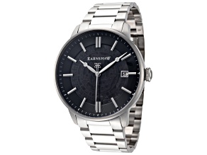 Thomas Earnshaw Men's Vancouver 44mm Automatic Black Dial Stainless Steel Watch