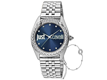Picture of Just Cavalli Women's Glam Chic Snake Blue Dial, Rose Stainless Steel Watch