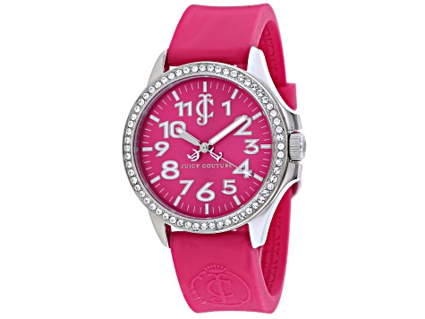 Juicy Couture Jetsetter 38mm Pink Silicone Strap Pink Dial  display picture 2