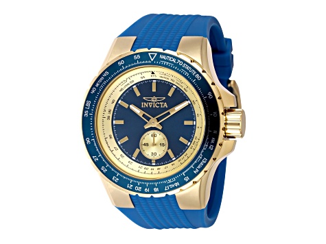 Invicta Aviator 50mm Blue Dial Silicone Band Quartz Watch  display picture 2