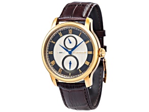Thomas Earnshaw Men's Longitude 42mm Brown Leather Watch