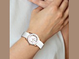 Charles Hubert Rose IP-plated Stainless Steel/Ceramic White Dial Watch