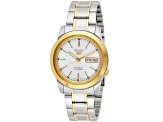 Seiko Men's Classic Yellow Bezel Two-tone Stainless Steel Watch