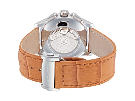 Hamilton Men's Jazzmaster 42mm Automatic Brown Leather Strap Watch