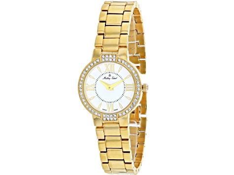 Mathey Tissot Women's FLEURY 5776 White Dial, Yellow Stainless Steel Watch