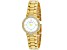 Mathey Tissot Women's FLEURY 5776 White Dial, Yellow Stainless Steel Watch