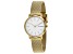 Skagen Women's Freja White Dial, Yellow Stainless Steel mesh Watch