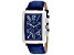 Christian Van Sant Men's Prodigy Blue Dial with White Accents, White Bezel, Blue Leather Strap Watch
