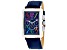 Christian Van Sant Men's Prodigy Blue Dial, Multi-color Accents, White Bezel, Blue Leather Watch