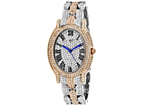 Christian Van Sant Women's Amore White Dial, Silver-tone/Rose Stainless Steel Watch