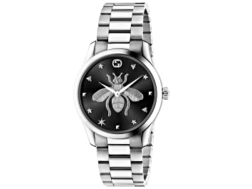 Picture of Gucci Women's G-Timeless Black Dial, Stainless Steel Bracelet Watch