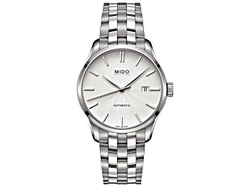 Picture of Mido Men's Belluna II 40mm Automatic Stainless Steel Watch, White Dial