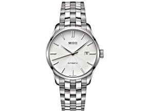 Mido Men's Belluna II 40mm Automatic Stainless Steel Watch, White Dial