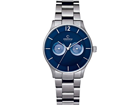 Obaku Men's Classic Blue Dial Stainless Steel Watch