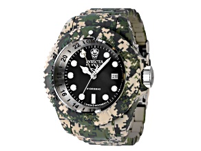 Invicta Reserve Hydromax Hydroplated 52mm Black Dial Camo Pattern Stainless Steel Bracelet Watch