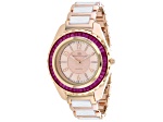 Oceanaut Women's Lucia Rose Dial, Purple Bezel, Two tone Stainless Steel Watch
