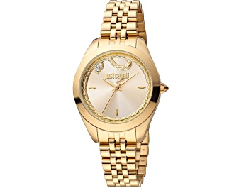 Picture of Just Cavalli Women's Snake Yellow Dial, Yellow Stainless Steel Watch