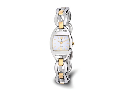 Charles Hubert Two-Tone White Dial Quartz Watch