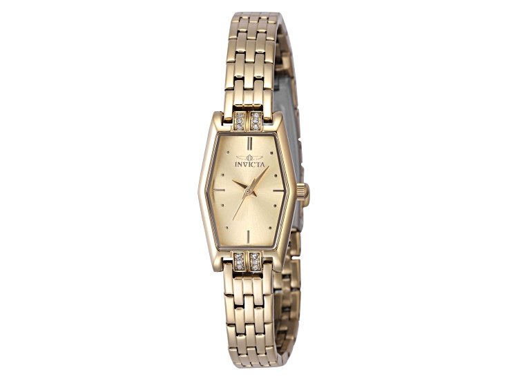 Invicta Angel 20mm Yellow Stainless Steel Bracelet Quartz Watch