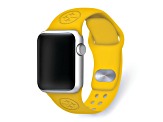 Gametime Pittsburgh Steelers Debossed Silicone Apple Watch Band (42/44mm M/L). Watch not included.