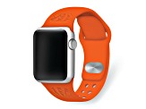 Gametime Cincinnati Bengals Debossed Silicone Apple Watch Band (42/44mm M/L). Watch not included.