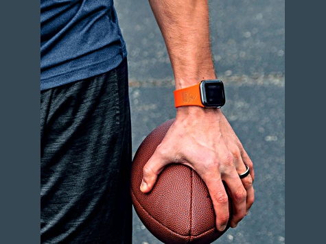 Gametime Cleveland Browns Debossed Silicone Apple Watch Band (42/44mm M/L). Watch not included.