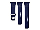 Gametime Dallas Cowboys Navy Debossed Silicone Apple Watch Band (42/44mm M/L). Watch not included.