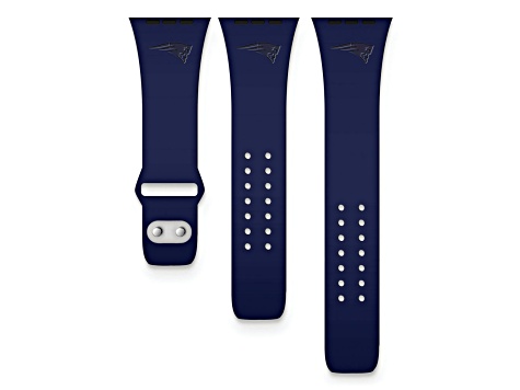Gametime New England Patriots Debossed Silicone Apple Watch Band 42/44mm M/L. Watch not included.