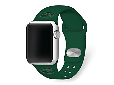 Gametime New York Jets Debossed Silicone Apple Watch Band (42/44mm M/L). Watch not included.