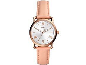 Fossil Women's Copeland Pink Leather Strap Watch