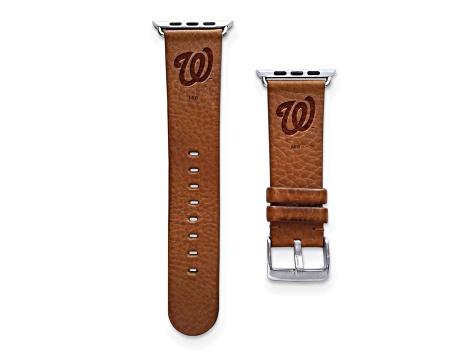 Apple Smartwatch w tan S/M band Khaki Tan Silicone Apple Watch Band | Khaki & Black Elite  main image 2