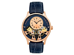 Thomas Earnshaw Scientists Faraday Double Barrel Blue Stainless Steel Band Automatic Watch