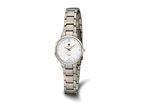 Ladies Charles Hubert Titanium Silver Dial Ultra Slim Watch