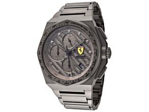 Scuderia Ferrari Men's Aspire 44mm Quartz Gray Dial Stainless Steel Watch