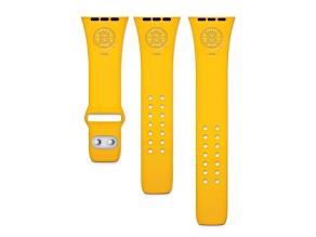 Gametime NHL Boston Bruins Debossed Silicone Apple Watch Band (38/40mm M/L). Watch not included.