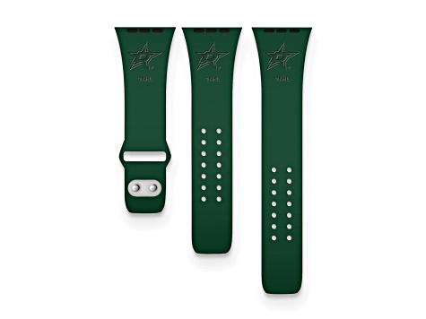 Gametime NHL Dallas Stars Debossed Silicone Apple Watch Band (38/40mm M/L). Watch not included.