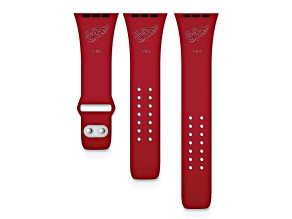 Gametime NHL Detroit Red Wings Debossed Silicone Apple Watch Band (38/40mm M/L). Watch not included.