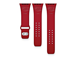 Gametime Montreal Canadiens Debossed Silicone Apple Watch Band (38/40mm M/L). Watch not included.