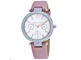 Michael Kors Women's Parker White Dial, Pink Leather Strap Watch