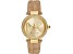 Michael Kors Women's Parker Yellow Dial, Brown Leather Strap Watch