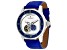 Christian Van Sant Men's Viscay White Dial, Blue Leather Strap Watch