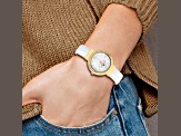 Charles Hubert Ladies IP Plated Stainless Steel Leather 38mm Watch