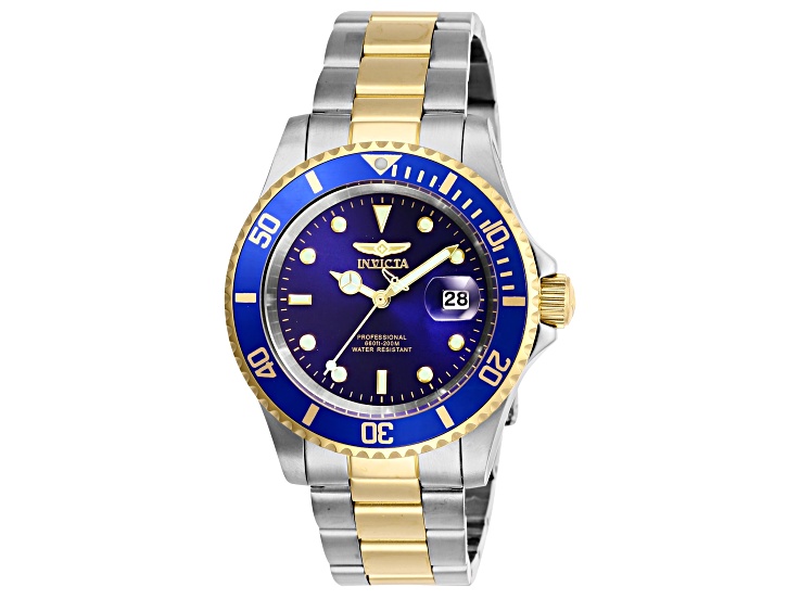 Invicta Pro Diver 40mm Blue Dial and Bezel Two-tone Stainless