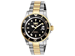 Invicta Pro Diver 40mm Black Dial and Bezel Two-tone Stainless Steel Quartz Watch