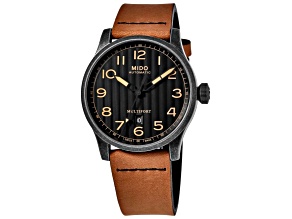 Mido Men's Multifort 44mm Automatic Watch, Brown Leather Strap