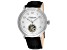 Stuhrling Men's Legacy White Dial, Black Leather Strap Watch
